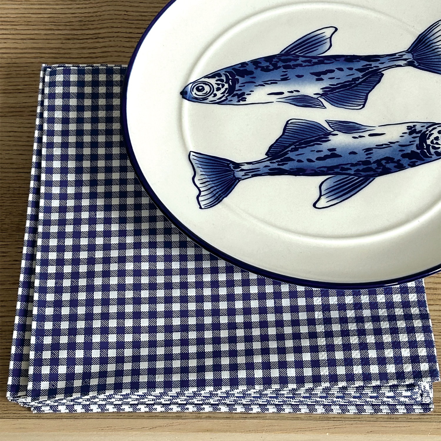 Le Vichy Napkin Bleu - Servetter