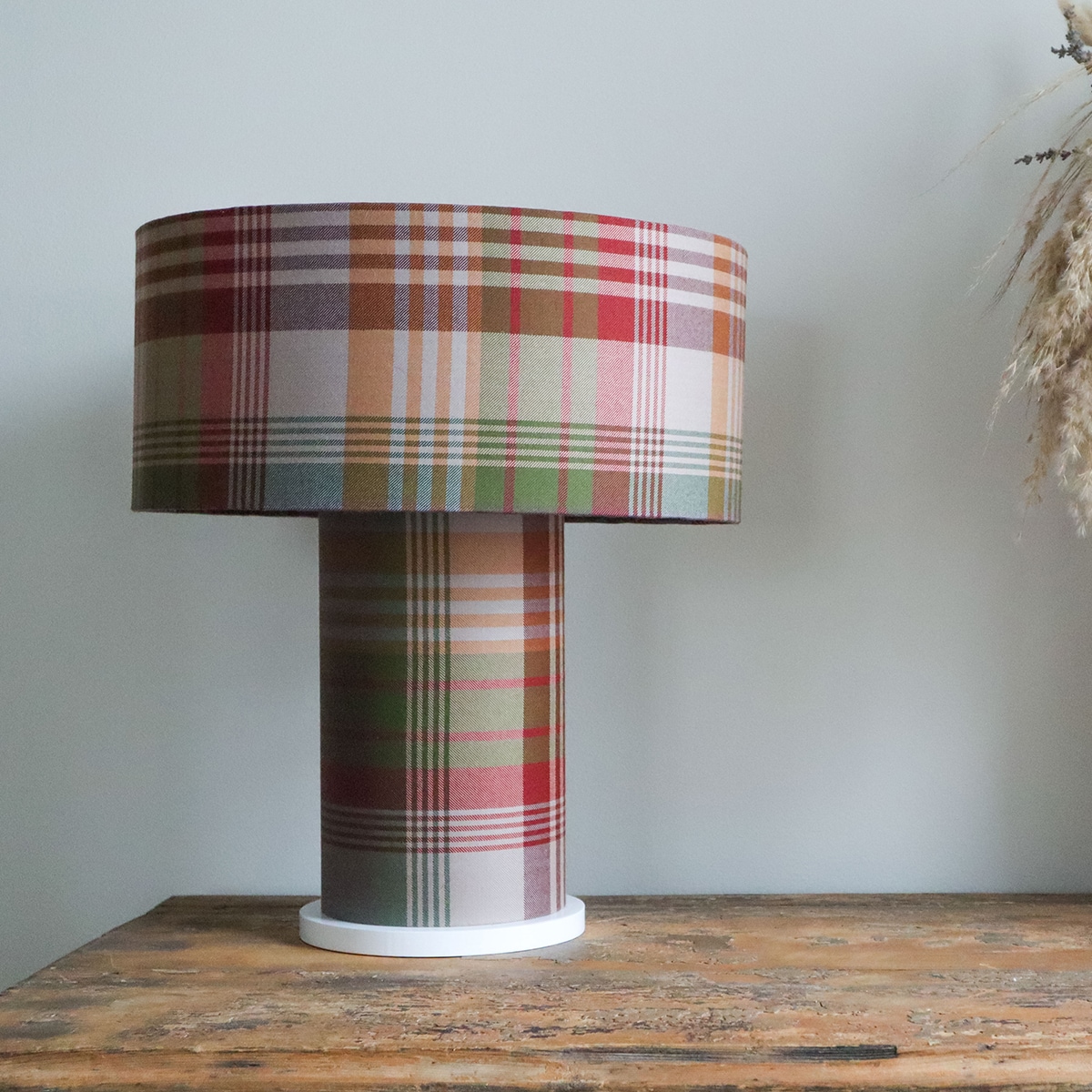 Elonora Mulberry Tartan - Bordslampa
