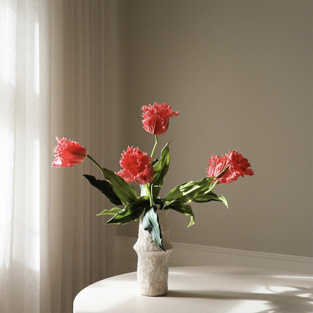 Red Parrot Tulips - Bukett