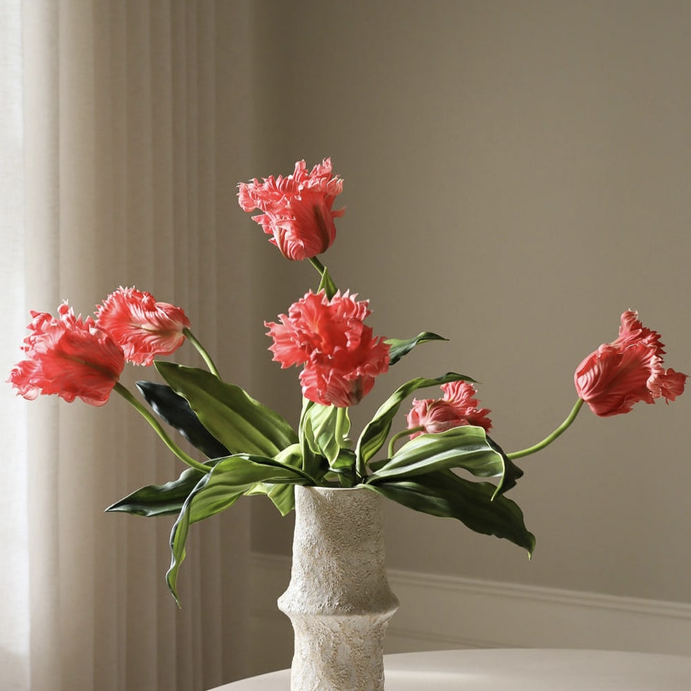 Red Parrot Tulips - Bukett