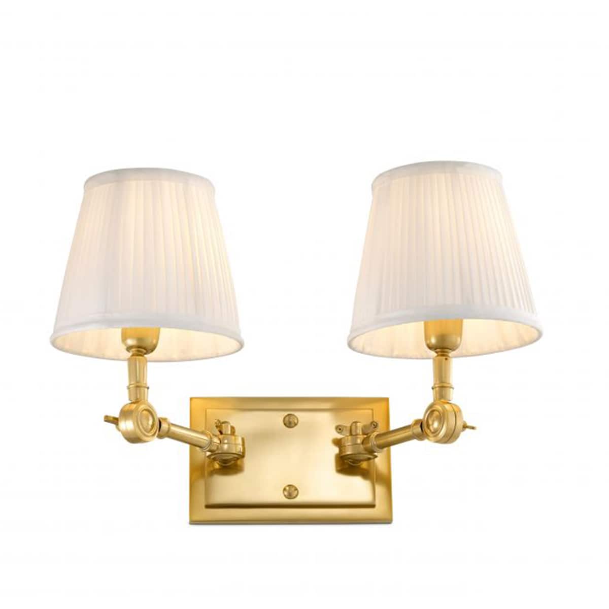 Wentworth Double - Wall lamp, Brass