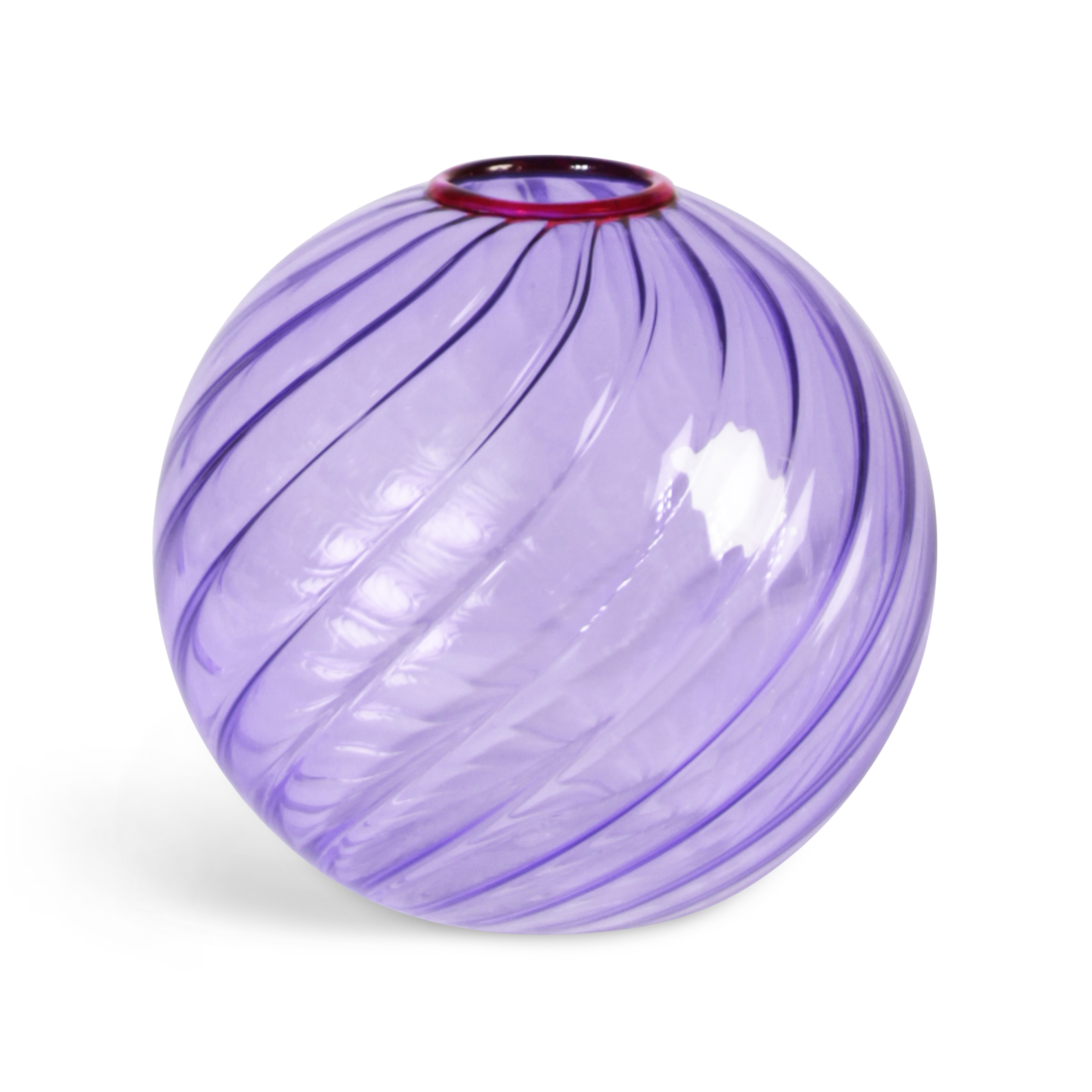 Vase spiral purple
