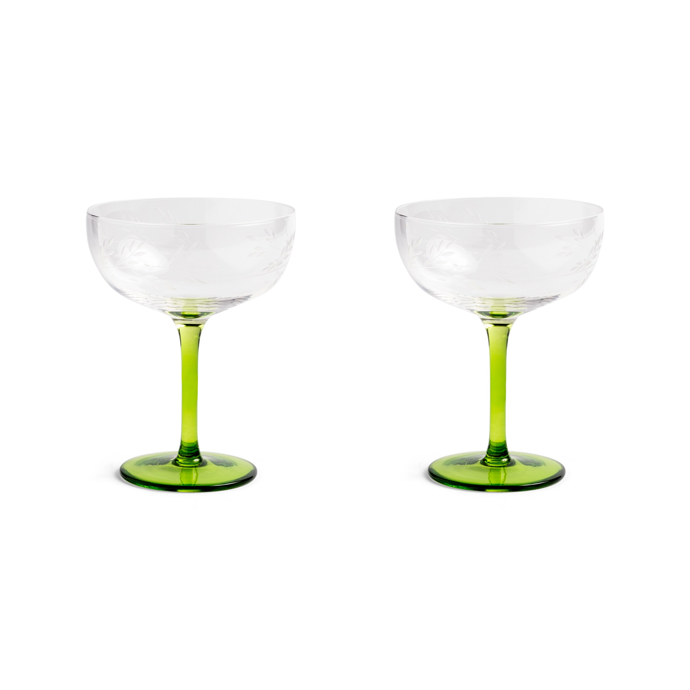 Coupe champagne Floral,  set of 2