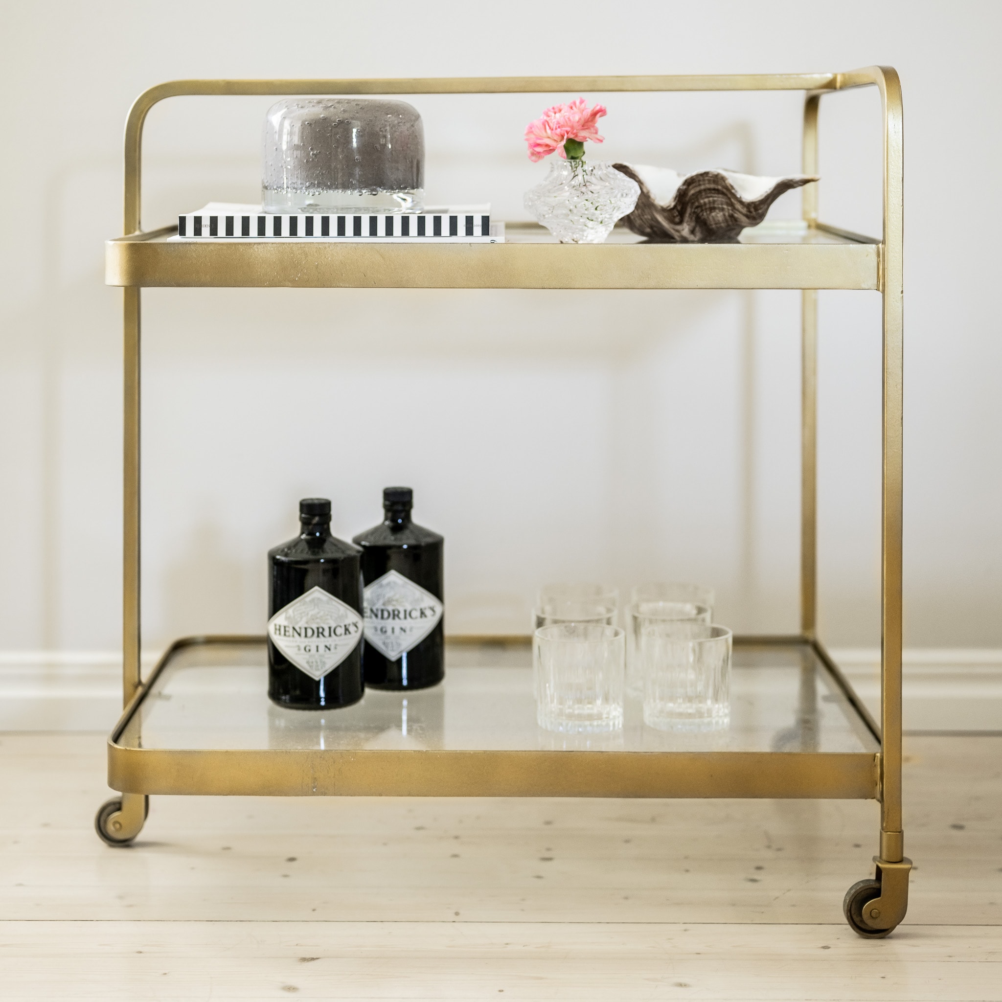 Trolley - Drinkvagn i mässing