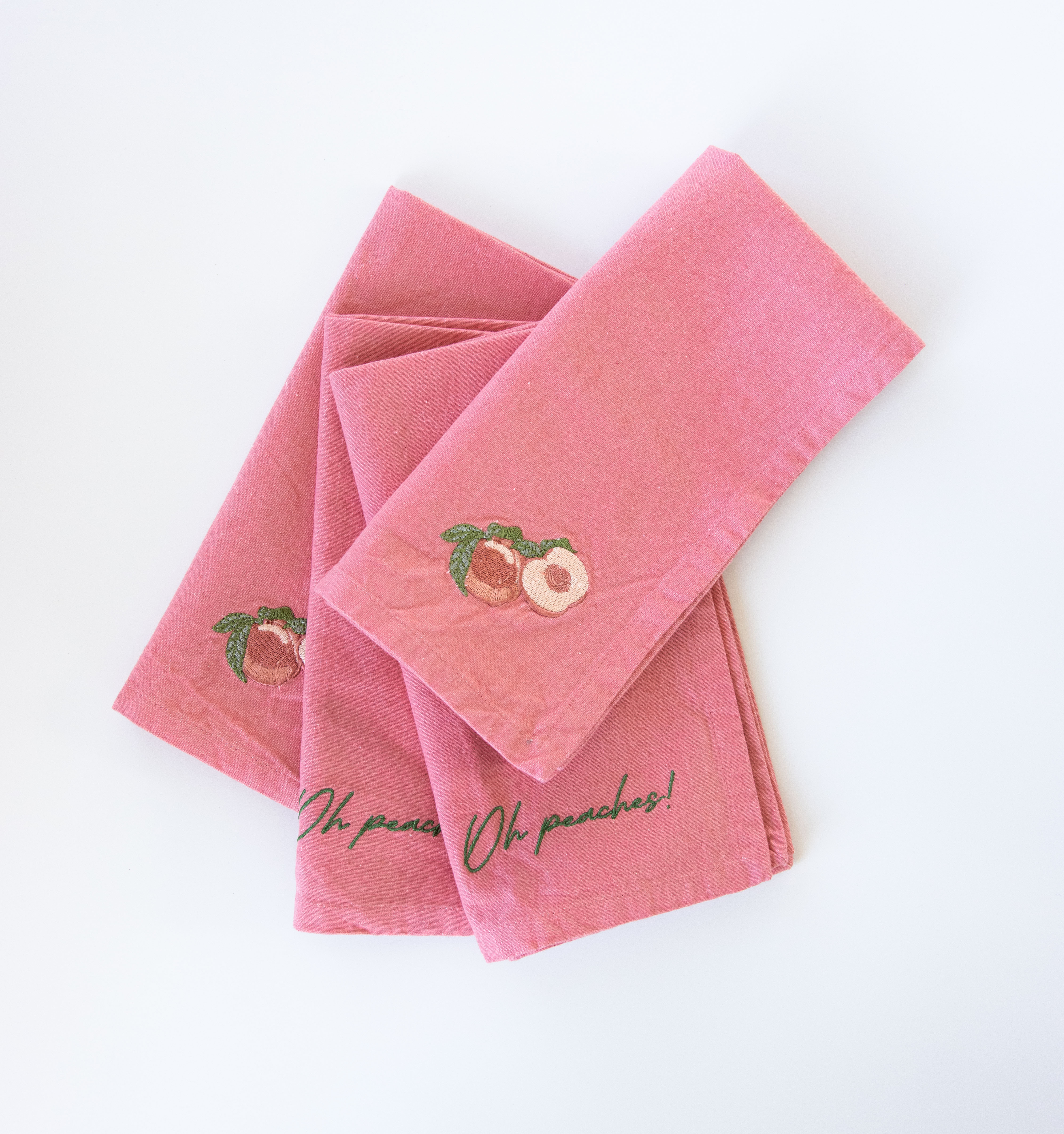 Oh Peaches! - Cloth napkin, set of 4