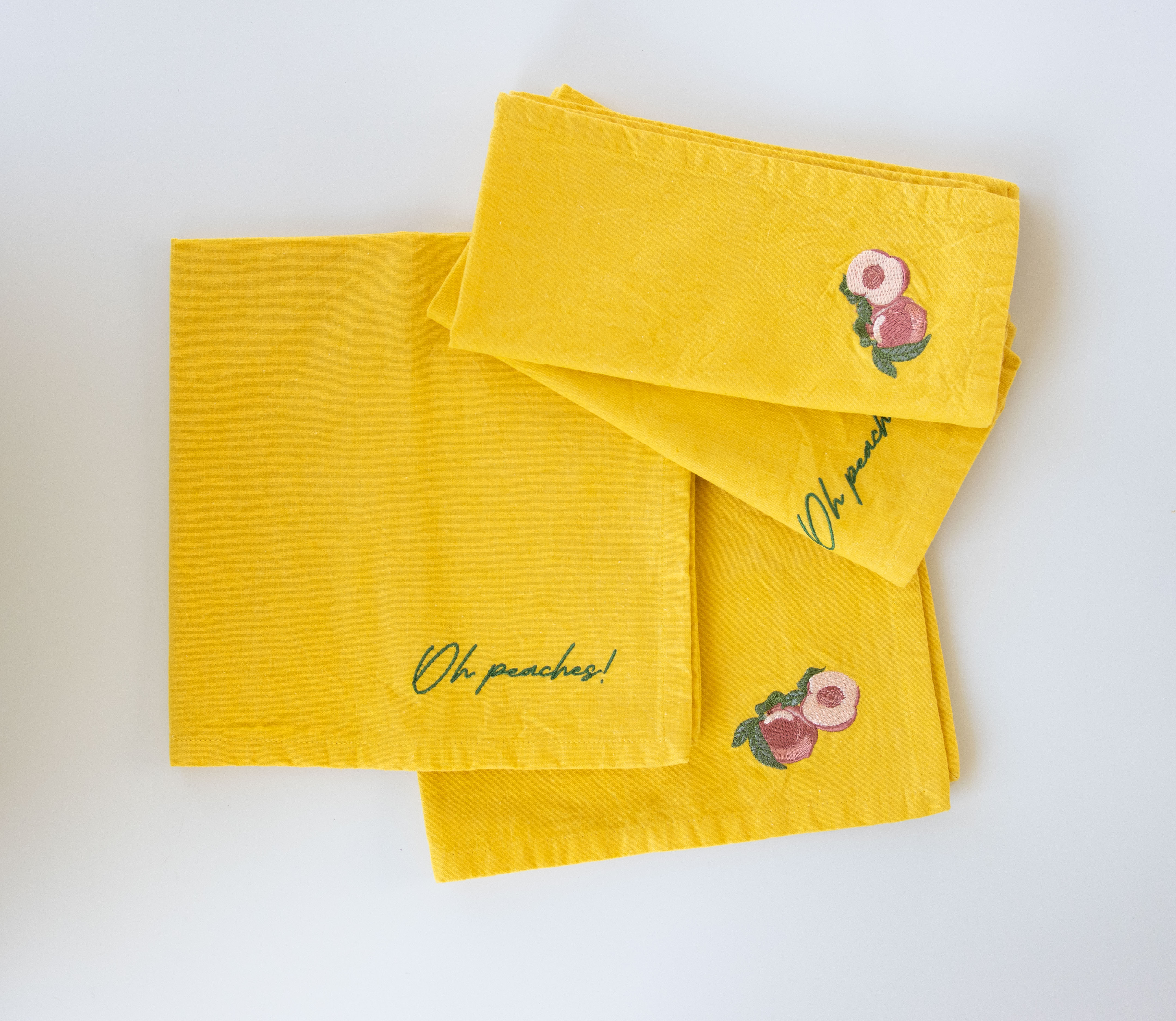 Oh Peaches! - Cloth napkin, set of 4