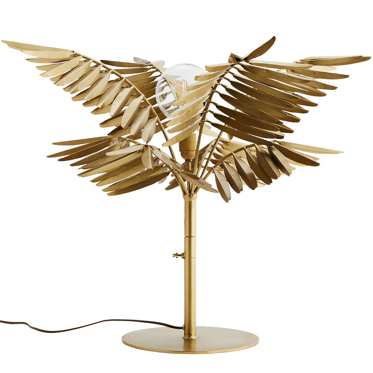 Table lamp iron w. leaves