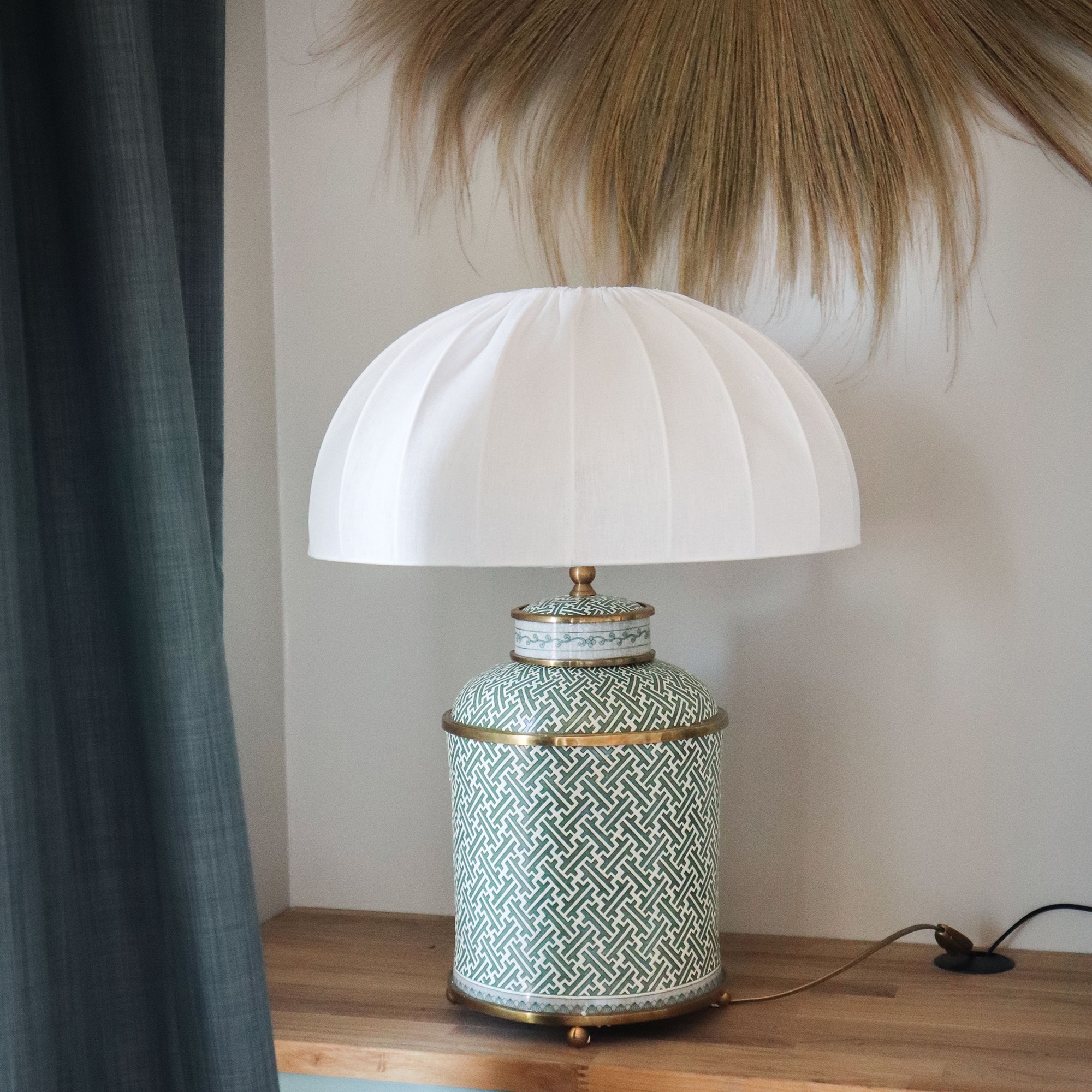 TABLE LAMP BASE GREEN MEADOW - Lampfot