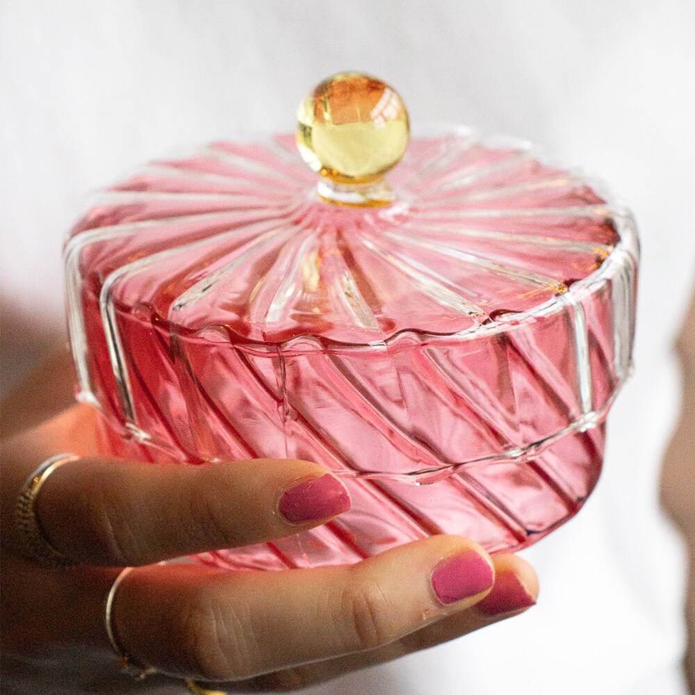 Joy - glasburk, pink
